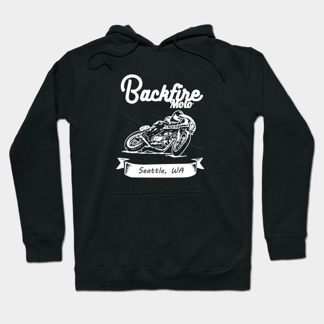 Backfire Moto Racer Design Hoodie by backfiremoto@gmail.com